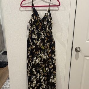 Floral Black Maxi Dress